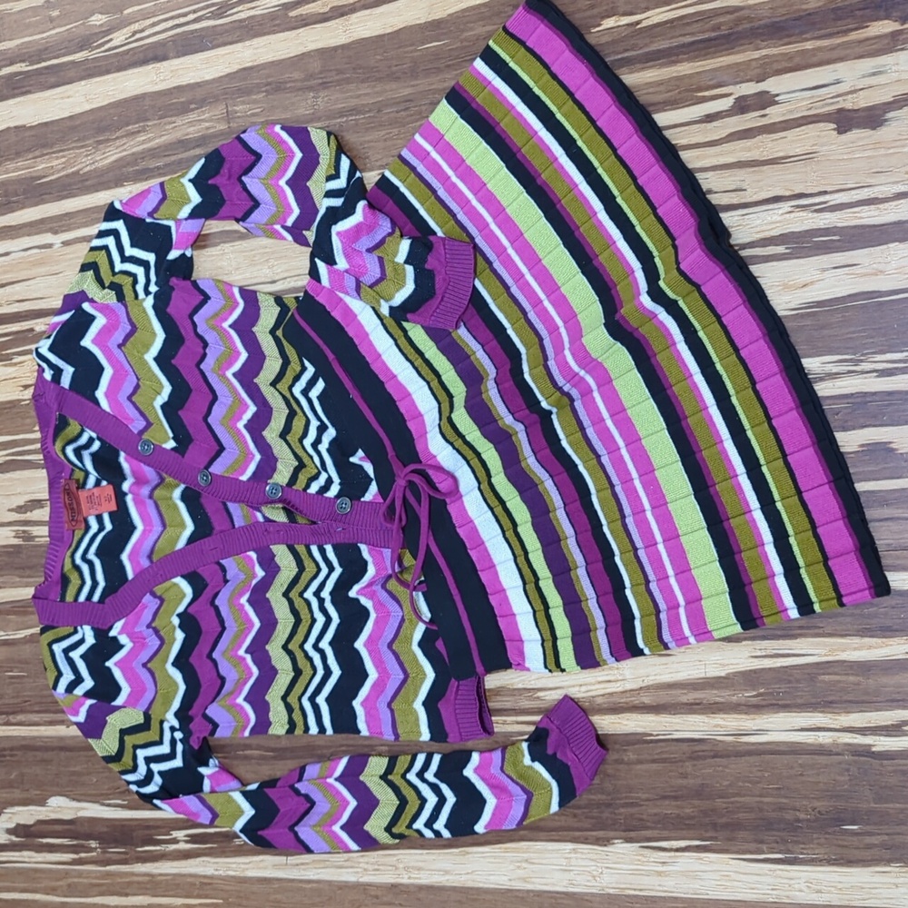 Missoni pleated mini skirt and sweater set